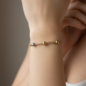 316L Çelik 3 Renkli İtalyan Zincir Dorika Toplu Bileklik